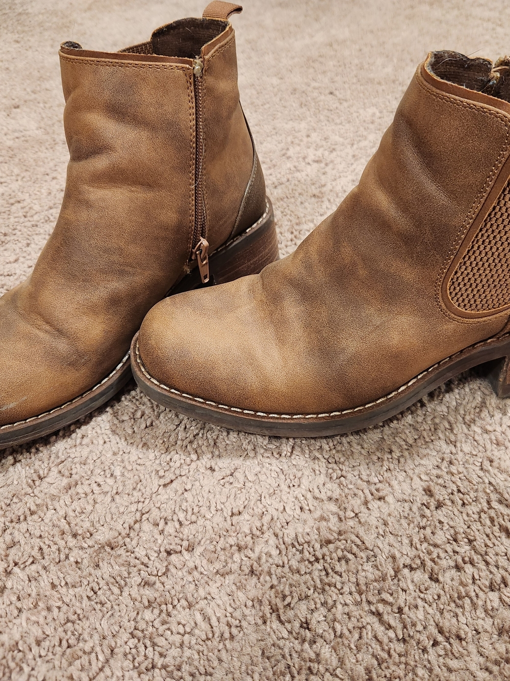 B-52 Bullboxer Micah Boots Brown Combat Ankle Chelsea 7M
